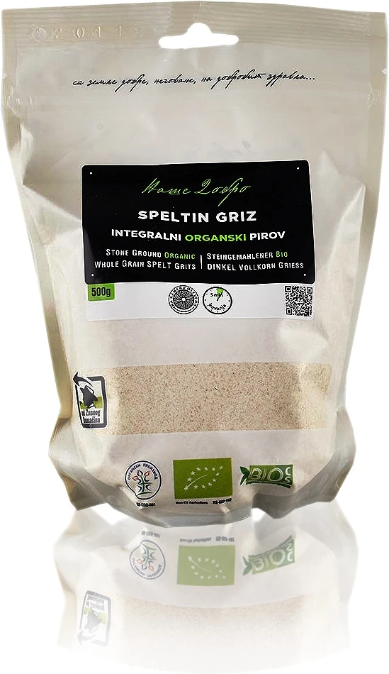 Integralni speltin griz (organski proizvod) 500 g Naše dobro